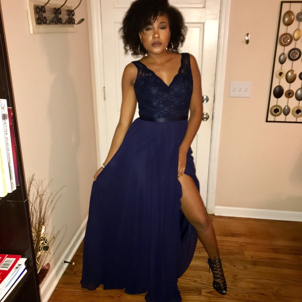 Navy Blue Ball Gown